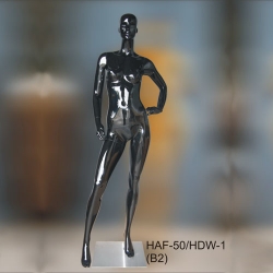 Манекен ростовой женский, чёрный глянец (Арт.HAF-50/HDW-1(B2))